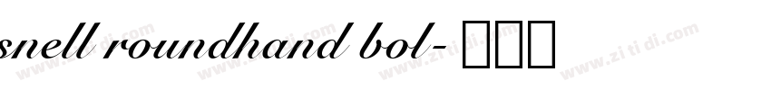 snell roundhand bol字体转换